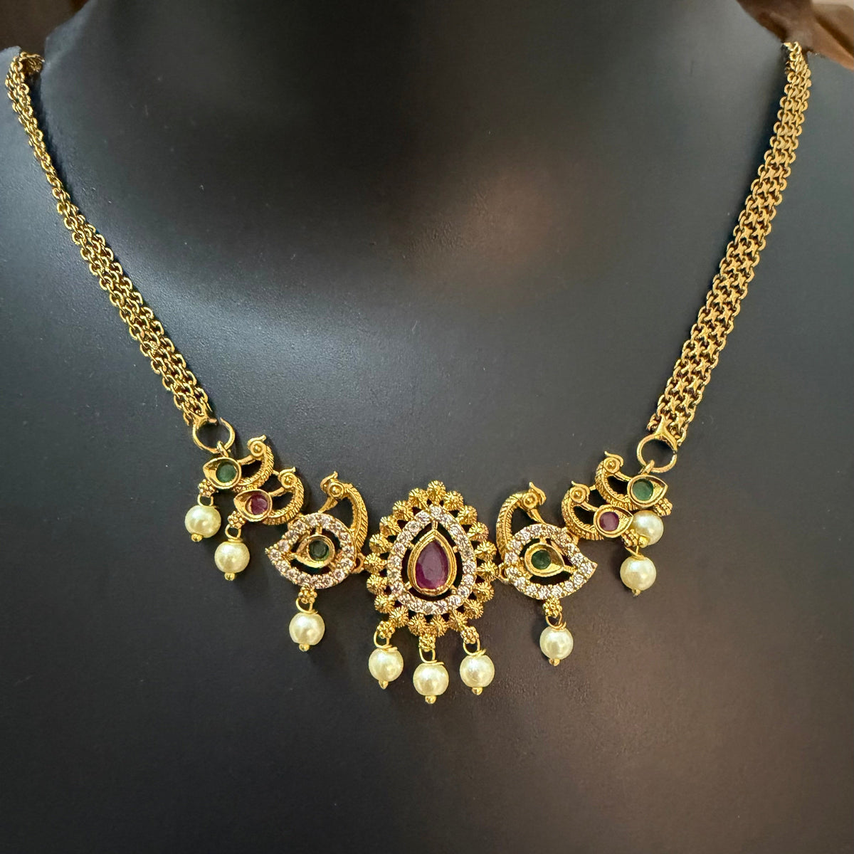 Peacock necklace:Code MJ4590