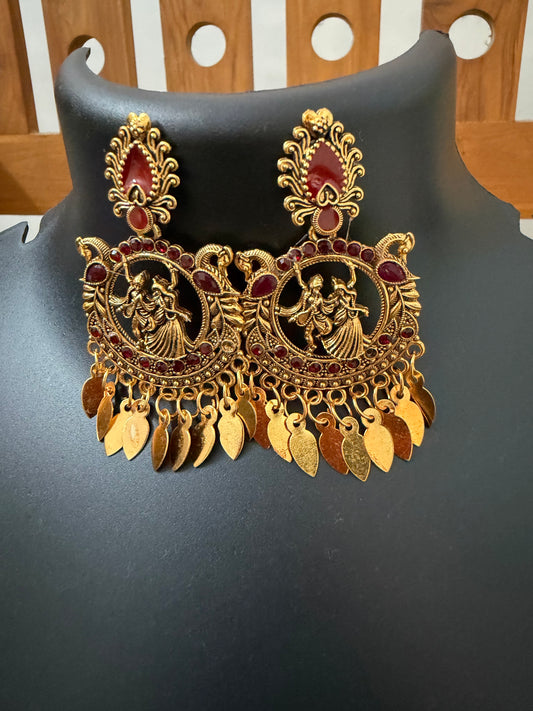 Dancing KRISHNA RADHA Earring