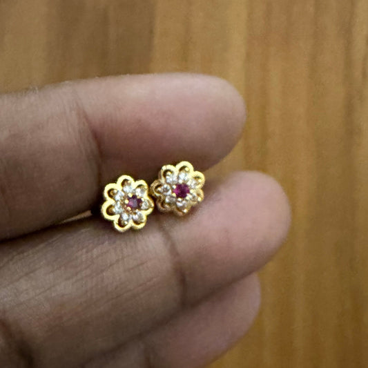AD stone stud/Nose pin/second stud/earring/Three in one jewelry