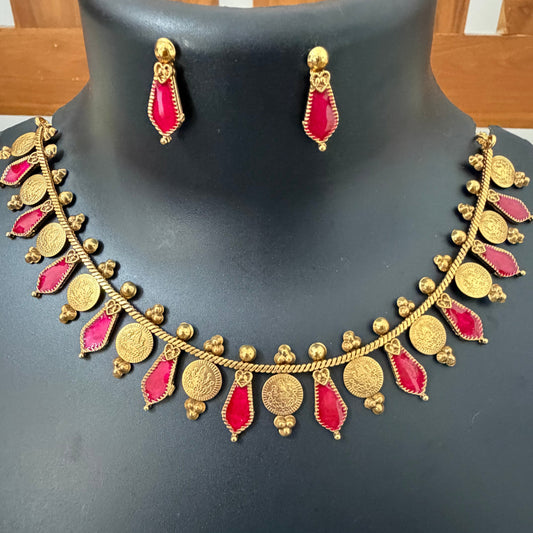 Lakshmi coin + Nagapadam necklace