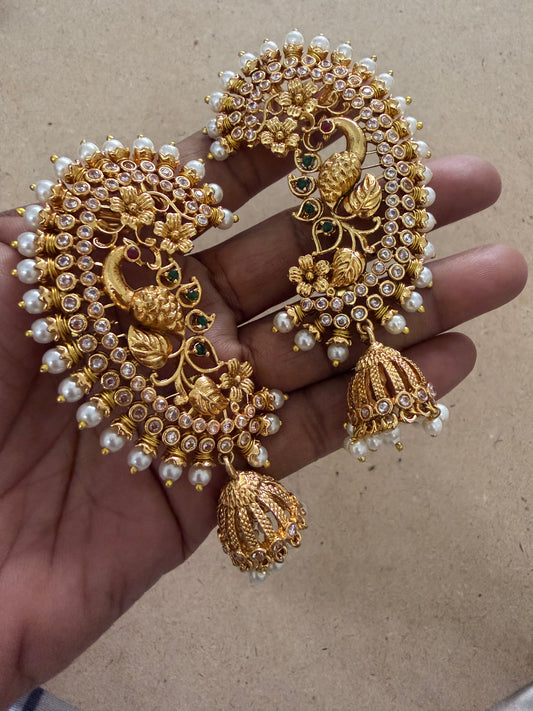 Jhumka with earcuff : Code: RJ3700