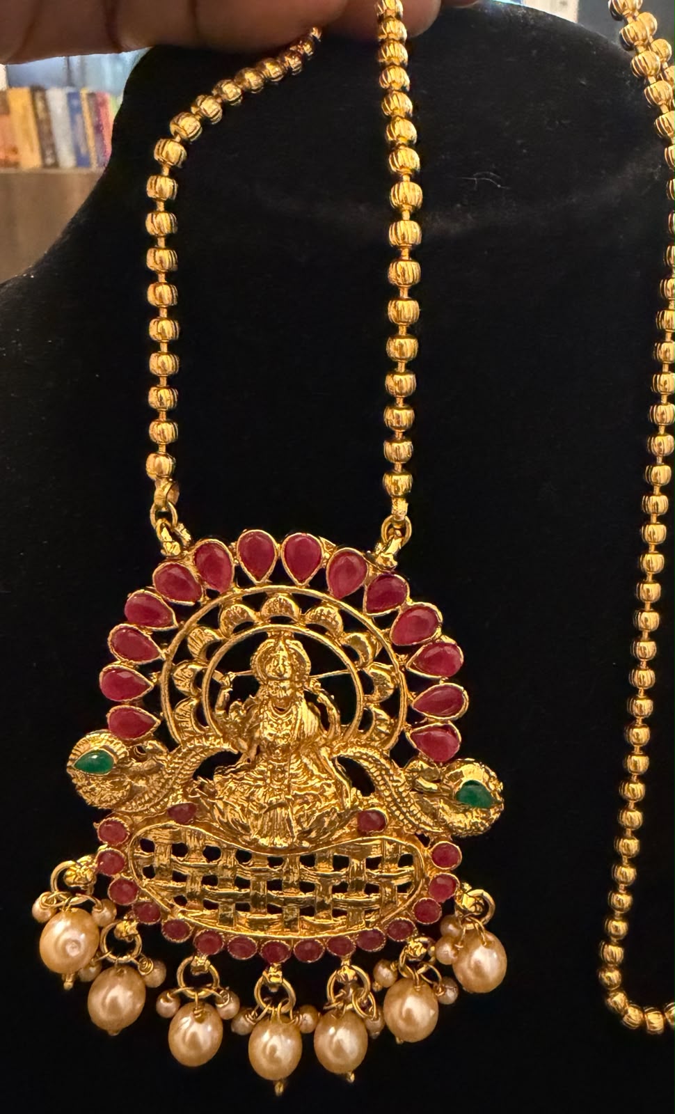 Gold Plated Lakshmi Temple Jewelry Set – CODE : SP120