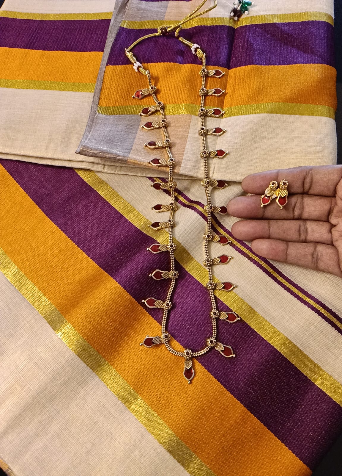 Tissue silk Set mundu+ Nagapadam| Vishu 🌼 Special offer I CODE: VISHUOFFER 2