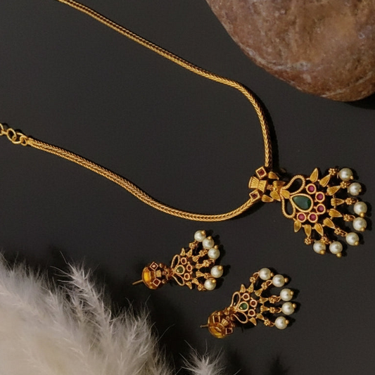 Attigai with pearl | Antique Gold Finish Imitation Jewellery I SP176