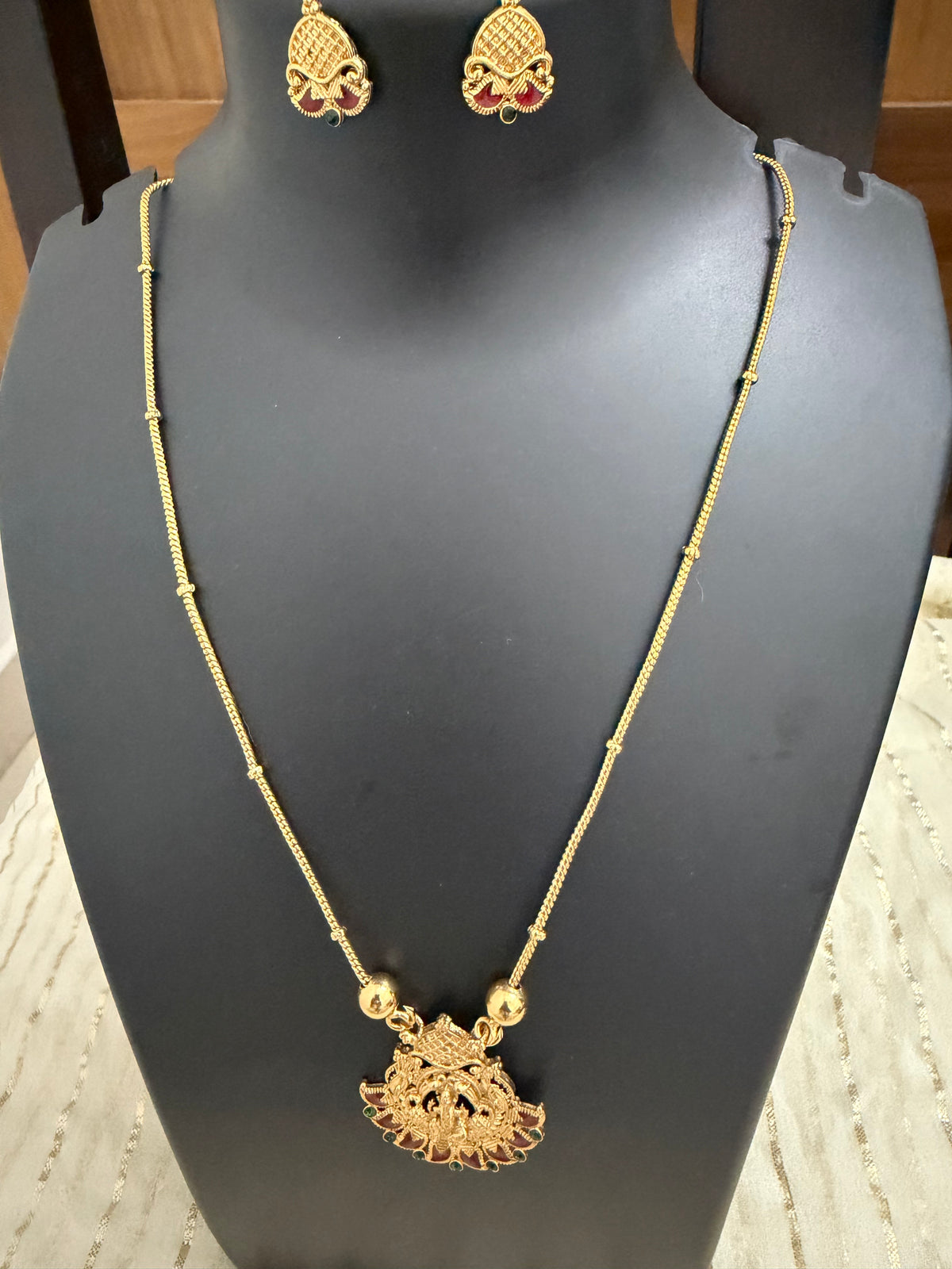 Sri Vighnaharta Ganesh Palakka Pathakkam Chain - Temple Necklace