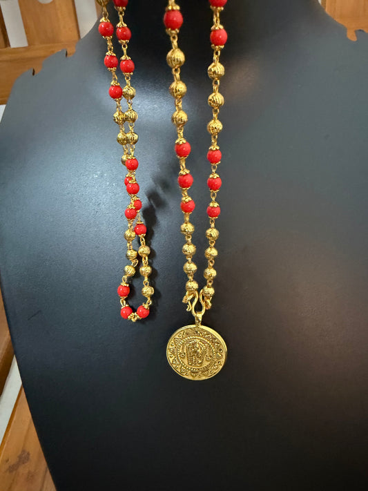 Guruvayoorappan Locket with chain 6 Pidi: Light weight