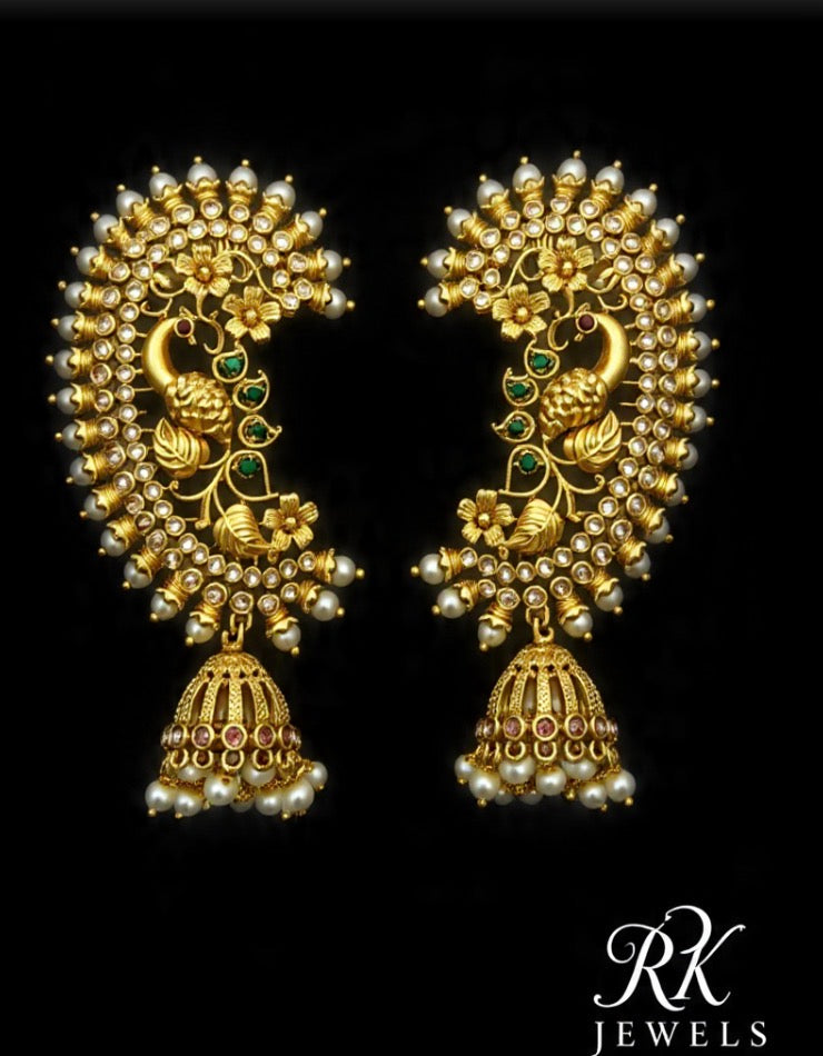 Jhumka with earcuff : Code: RJ3700