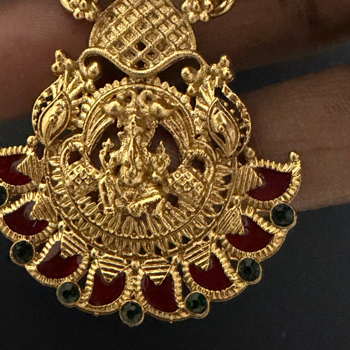 Sri Vighnaharta Ganesh Palakka Pathakkam Chain - Temple Necklace