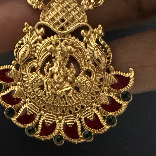Sri Vighnaharta Ganesh Palakka Pathakkam Chain - Temple Necklace