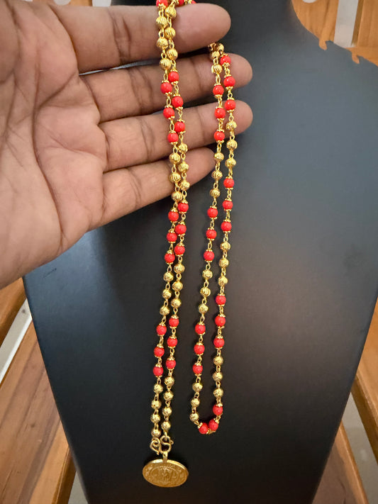 Guruvayoorappan Locket with chain 6 Pidi: Light weight