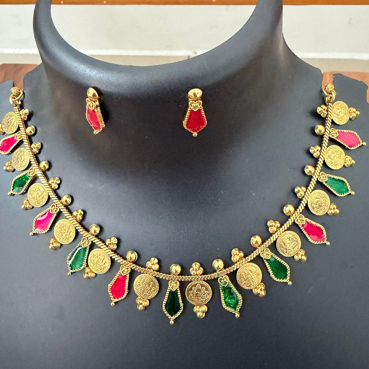 Lakshmi coin + Nagapadam necklace