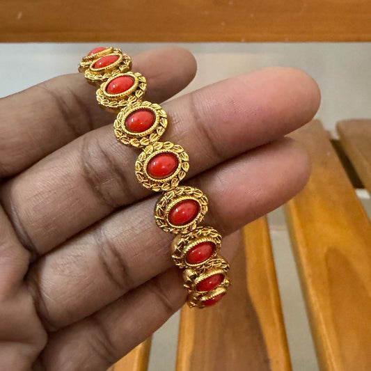 Pavizha Bangles : Coral bead bangles size : 2.8