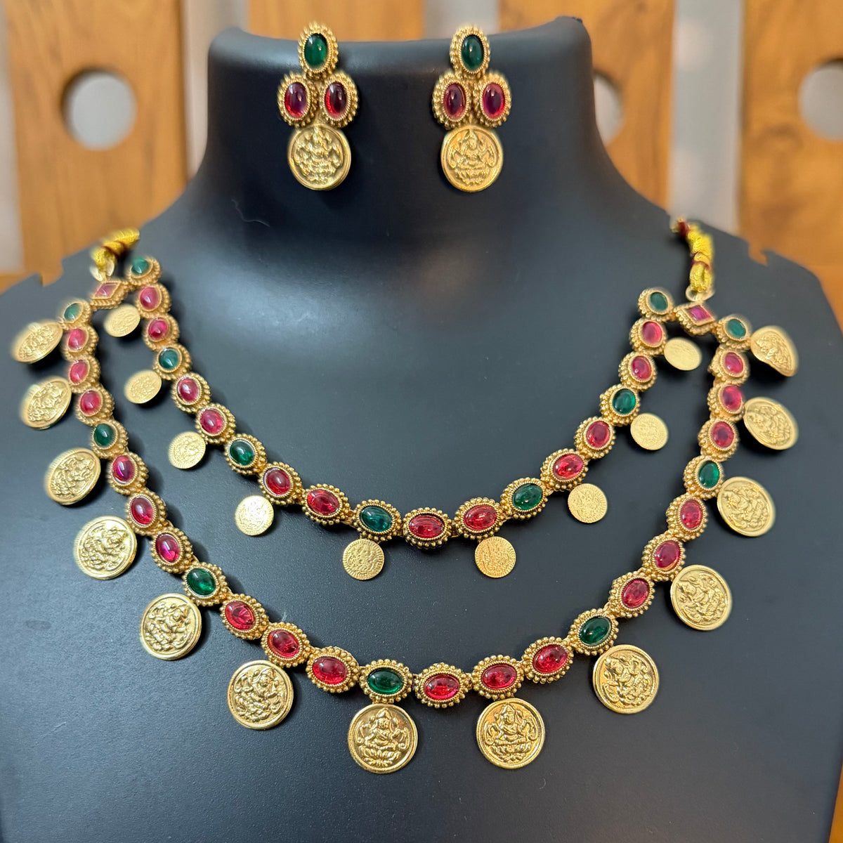 Coin necklace double layer
