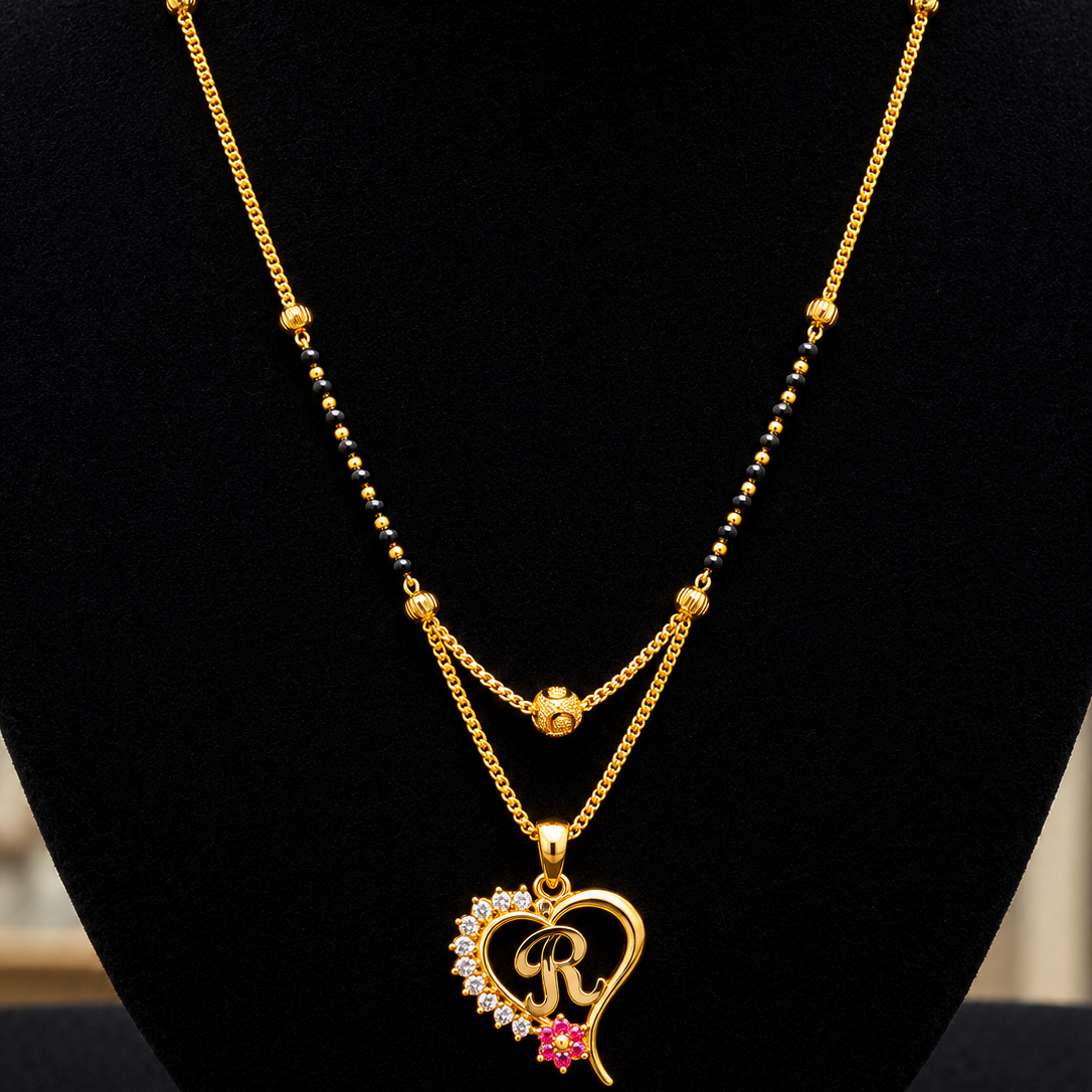 Alphabet Mangalsutra necklace Pendant 💛