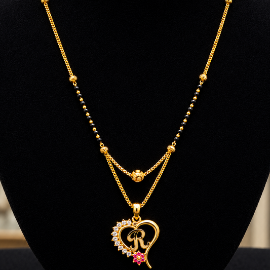 Alphabet Mangalsutra necklace Pendant 💛