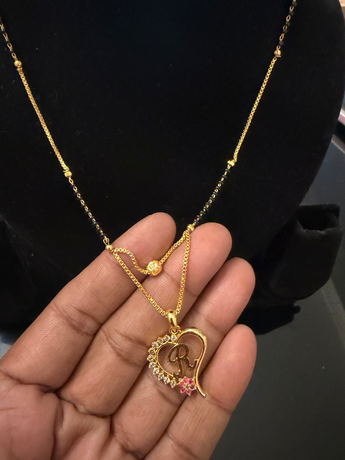 Alphabet Mangalsutra necklace Pendant 💛
