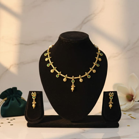 Antique Gold Emerald set