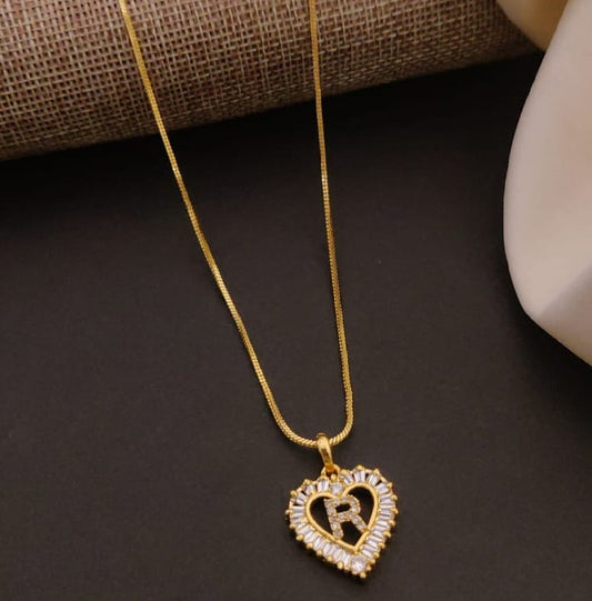 Alphabet Pendant Chain – Gold Finish : Code: SP9001