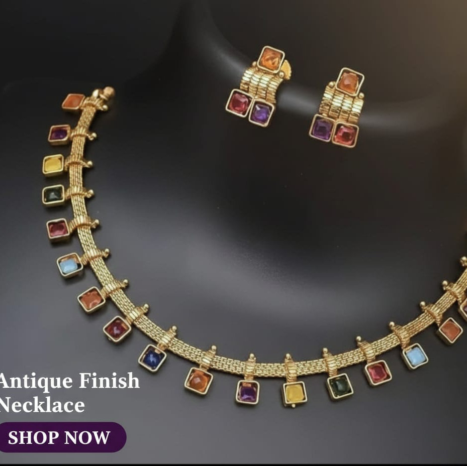 Antique Stone Necklace Set