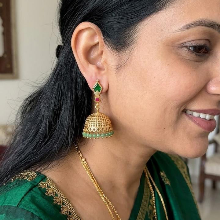 Palakka Stud Jhumka