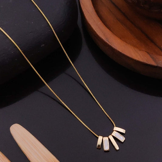 Gold Bar Pendant Chain for Everyday Elegance: Code SP1210