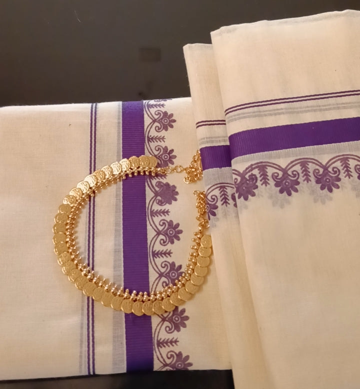 Onam 🌼 Special offer| Set mundu+ Necklace set I Code: ONAMOFFER SET 1