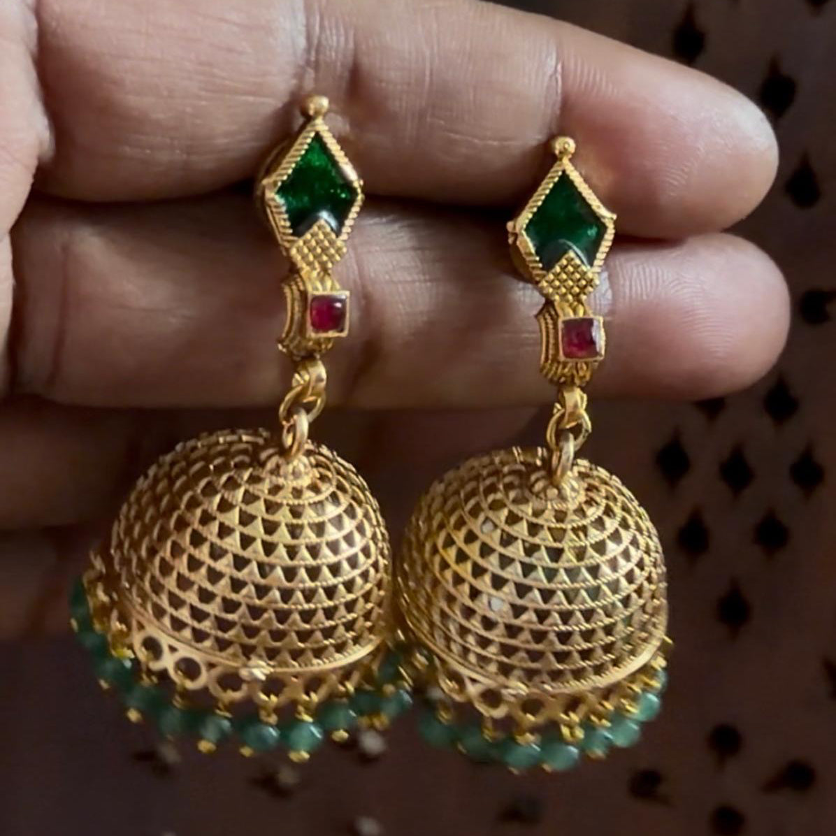 Palakka Stud Jhumka