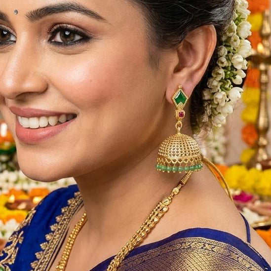 Palakka Stud Jhumka