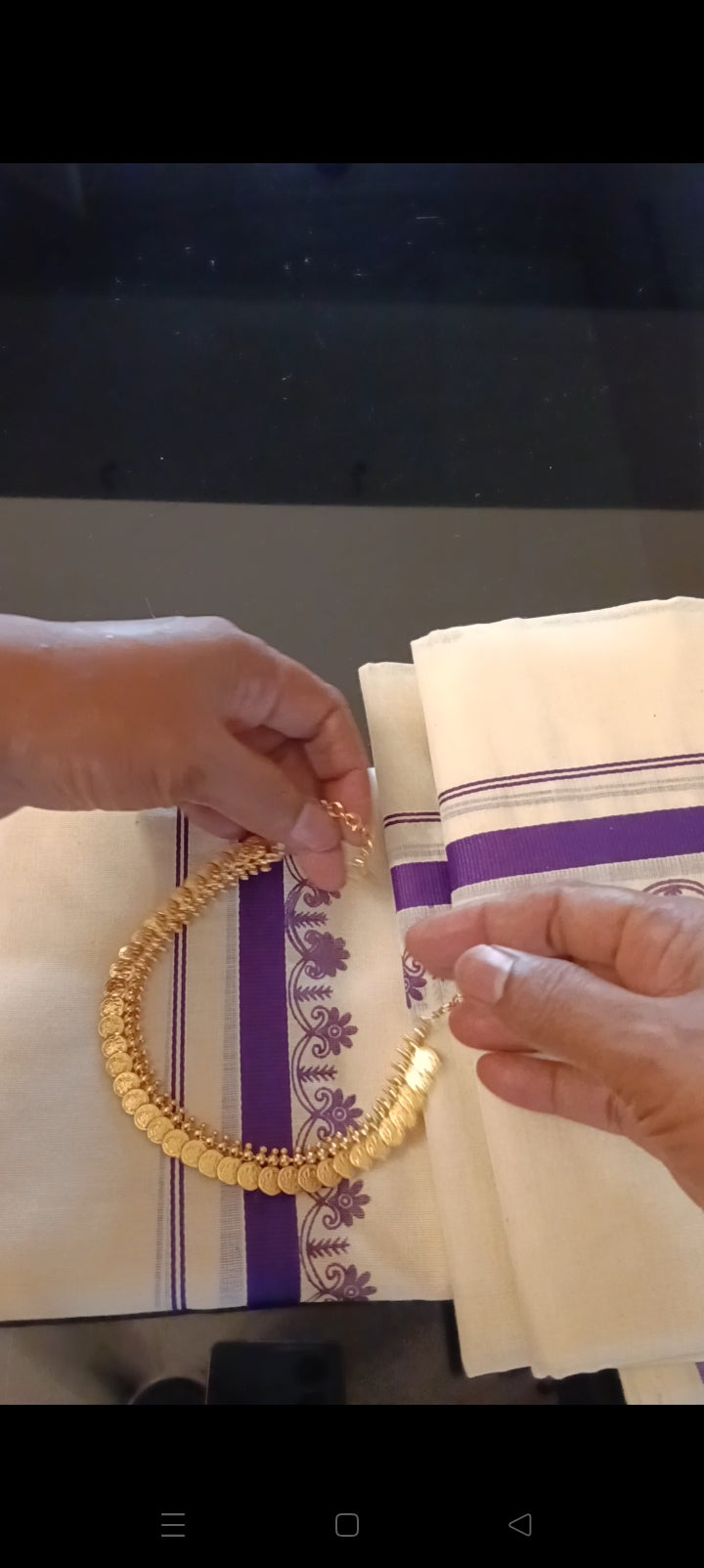 Onam 🌼 Special offer| Set mundu+ Necklace set I Code: ONAMOFFER SET 1